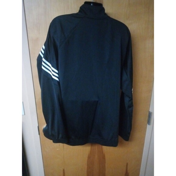 Adidas Track Jacket Black White Stripes Men's 2XT Light Weight - Picture 4 of 4